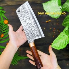 Dao chặt gà sắc bén -Thép nhíp ô tô - Cán cẩm khâu đồng - N09TDD DAO VIP CAO BẰNG