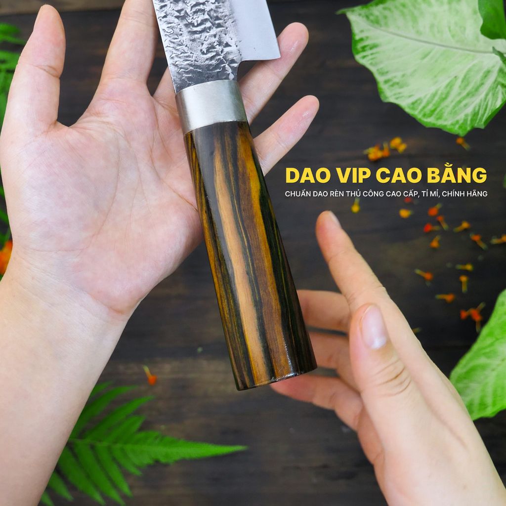Dao lọc thái thép nhíp dập hoa văn - G17TM DAO VIP CAO BẰNG