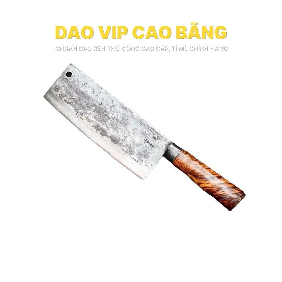 Dao chặt thái sắc bén - Thép nhíp ô tô - Cán tự nhiên khâu inox - G03 / DAO VIP CAO BẰNG