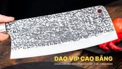 Dao chặt gà sắc bén -Thép nhíp ô tô - Cán mun khâu inox - N09TM / DAO VIP CAO BẰNG