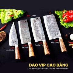 BỘ DAO BẾP CB13 cán cẩm DAO VIP CAO BẰNG