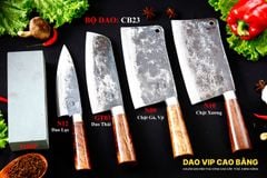 BỘ DAO BẾP CB23 cán cẩm + ĐÁ MÀI DAO VIP CAO BẰNG