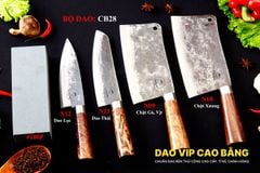 BỘ DAO BẾP CB28 cán cẩm + ĐÁ MÀI DAO VIP CAO BẰNG