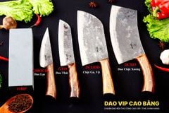 BỘ DAO BẾP CB42 cán ốp cẩm + ĐÁ MÀI DAO VIP CAO BẰNG