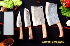 BỘ DAO BẾP CB43 cán ốp cẩm + ĐÁ MÀI DAO VIP CAO BẰNG