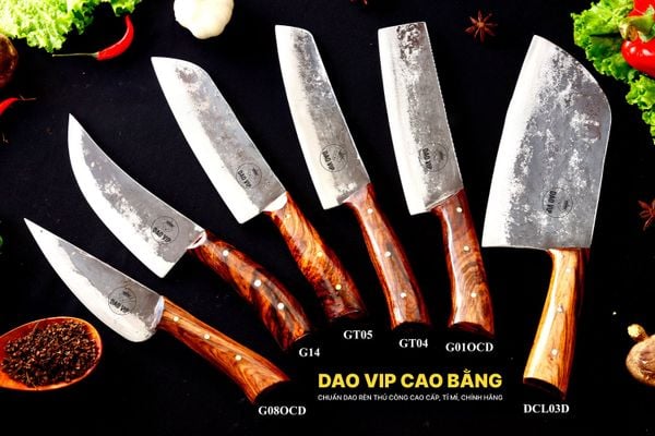 BỘ DAO BẾP CB67 cán ốp cẩm DAO VIP CAO BẰNG