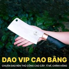 Dao chặt gà thép trắng cao cấp - CG04  DAO VIP CAO BẰNG