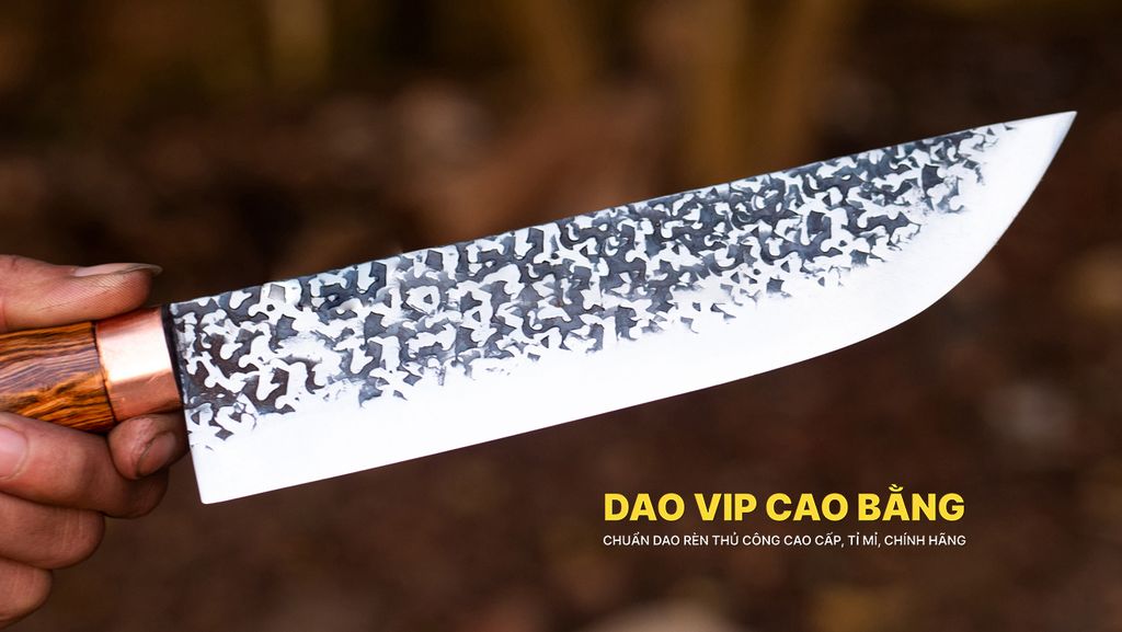Dao thái lọc thép nhíp dập hoa văn N17TDD DAO VIP CAO BẰNG