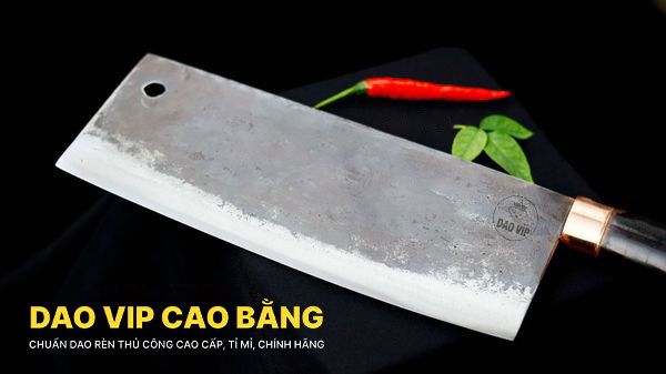 Dao chặt xương sắc bén - Thép nhíp ô tô - Cán mun khâu đồng - G06MDD DAO VIP CAO BẰNG