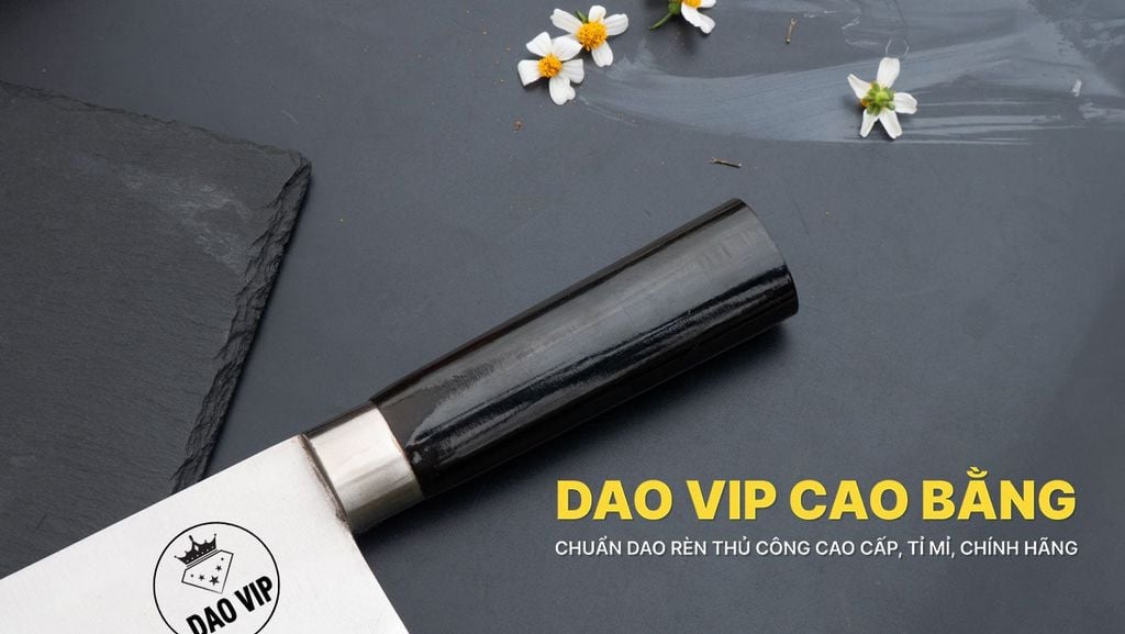 Dao tông chặt gà thép trắng - G07KM DAO VIP CAO BẰNG