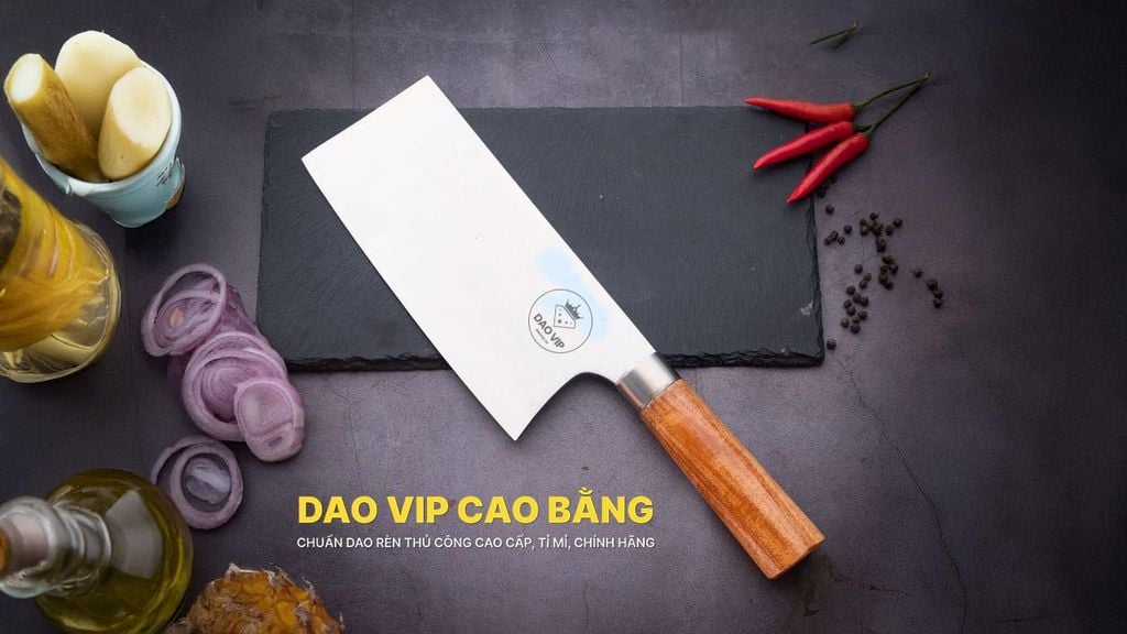 Dao chặt gà vịt thép trắng CG09H DAO VIP CAO BẰNG