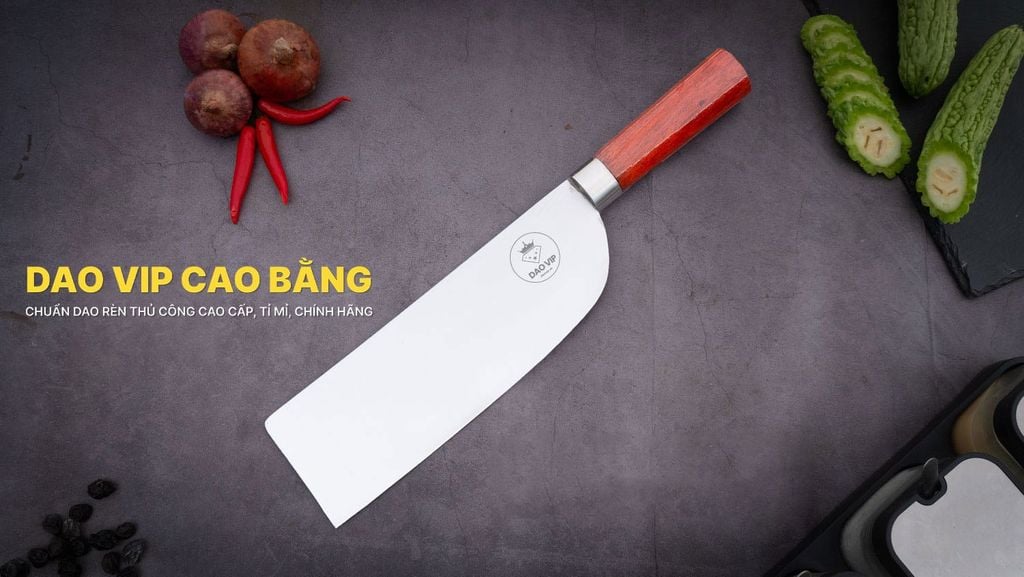 Dao chặt gà thép trắng CG99H DAO VIP CAO BẰNG