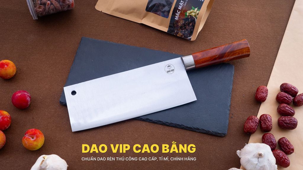 Dao chặt gà thép trắng G05K DAO VIP CAO BẰNG
