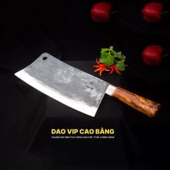 Dao chặt xương sắc bén - Thép nhíp ô tô - Cán tự nhiên khâu inox - N10 DAO VIP CAO BẰNG