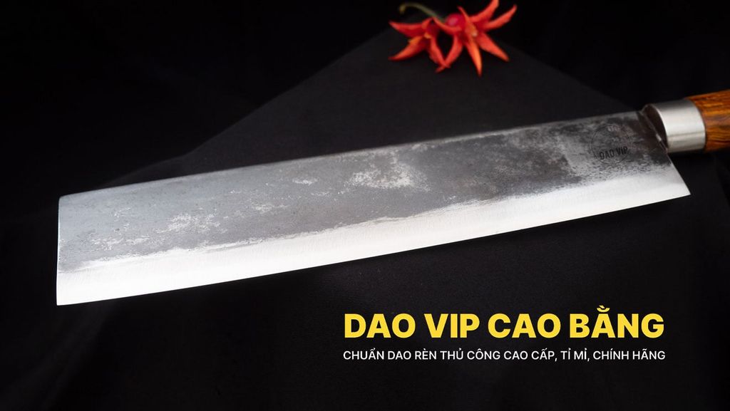 Dao chặt gà, chặt cây đa năng - Thép nhíp ô tô - Cán tự nhiên khâu inox - G07 DAO VIP CAO BẰNG