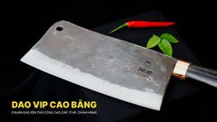 Dao chặt xương sắc bén - Thép nhíp ô tô - Cán mun khâu đồng - N10MDD DAO VIP CAO BẰNG
