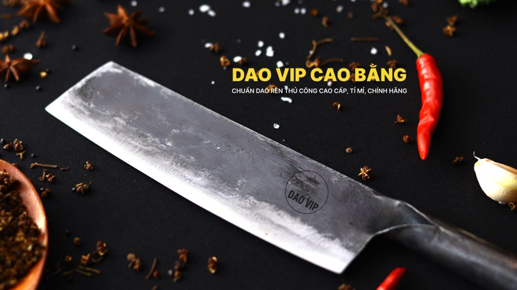 Dao thái sắc bén - Cán sắt - Thép nhíp ô tô - S01 DAO VIP CAO BẰNG