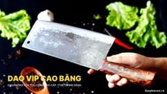 Dao chặt xương sắc bén - Thép nhíp ô tô - Cán ốp nu - G06OND DAO VIP CAO BẰNG