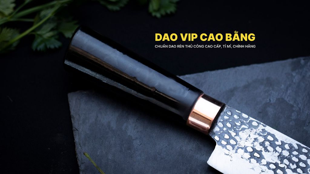 Dao lọc thái thép nhíp dập hoa văn - G17TMDD DAO VIP CAO BẰNG