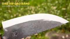 Dao chặt thái bầu nhọn - Thép nhíp xe - Cán cẩm chỉ khâu đồng đỏ - DCTDD / DAO VIP CAO BẰNG