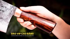 Dao chặt gà sắc bén -Thép nhíp ô tô - Cán cẩm khâu đồng - N09TDD DAO VIP CAO BẰNG