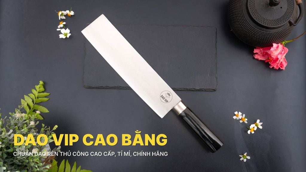 Dao tông chặt gà thép trắng - G07KM DAO VIP CAO BẰNG