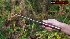 Dao chặt gà thép trắng - SGK08