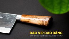 Dao chặt gà sắc bén - Thép nhíp ô tô - Cán gỗ tự nhiên khâu inox - G05 / DAO VIP CAO BẰNG