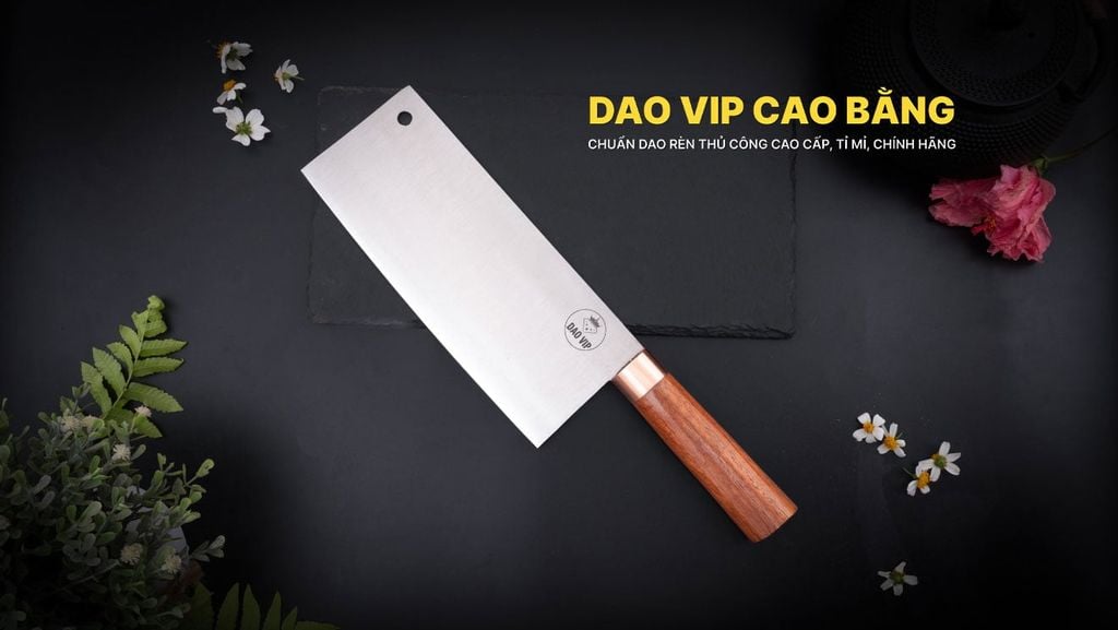 Dao chặt gà thép trắng G05KDD DAO VIP CAO BẰNG