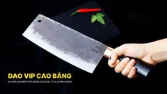 Dao chặt gà sắc bén - Thép nhíp ô tô - Cán mun khâu đồng - G05MDD DAO VIP CAO BẰNG