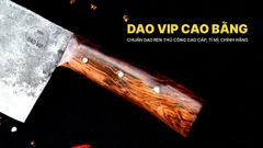 Dao chặt xương sắc bén - Thép nhíp ô tô - Cán ốp nu - G06OND DAO VIP CAO BẰNG