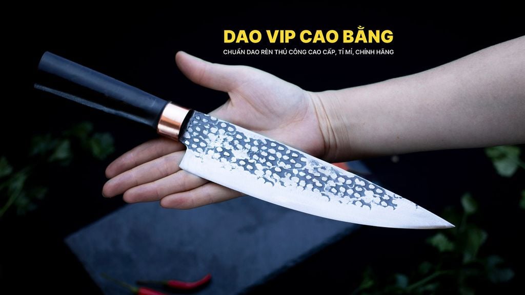 Dao lọc thái thép nhíp dập hoa văn - G17TMDD DAO VIP CAO BẰNG