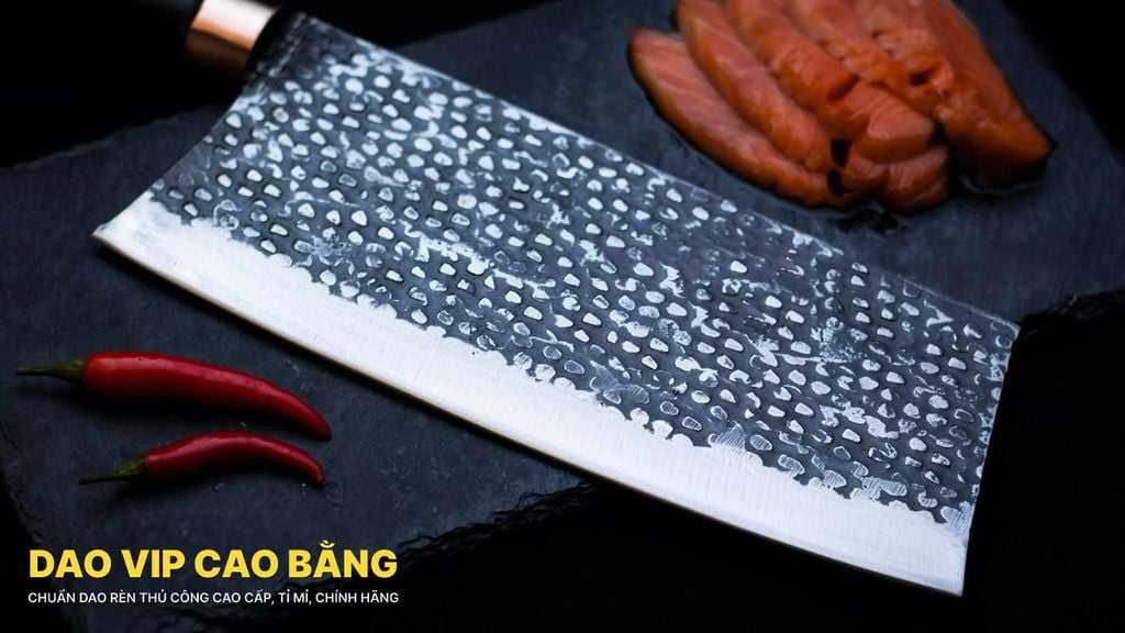 Dao chặt xương sắc bén - thép nhíp ô tô - cán mun khâu đồng - DCX05MDD DAO VIP CAO BẰNG