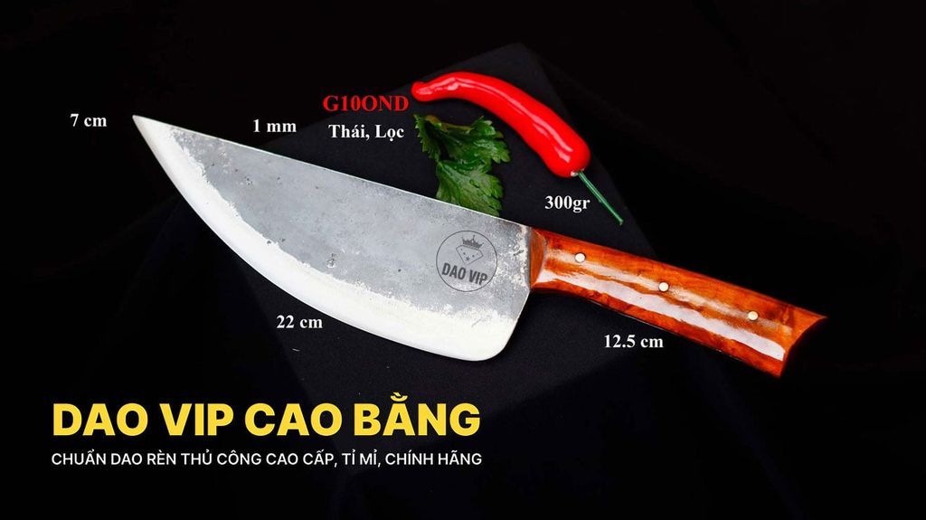 Dao bầu lọc 22 cán ốp cẩm G10OCD DAO VIP CAO BẰNG
