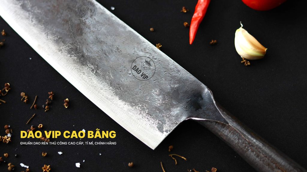 Dao thái sắc bén - Cán sắt - Thép nhíp ô tô - S02 DAO VIP CAO BẰNG