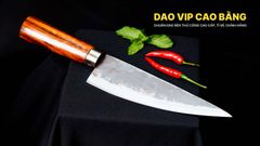 Dao lọc thái sắc bén - Thép nhíp ô tô - Cán tự nhiên khâu inox - N06 DAO VIP CAO BẰNG