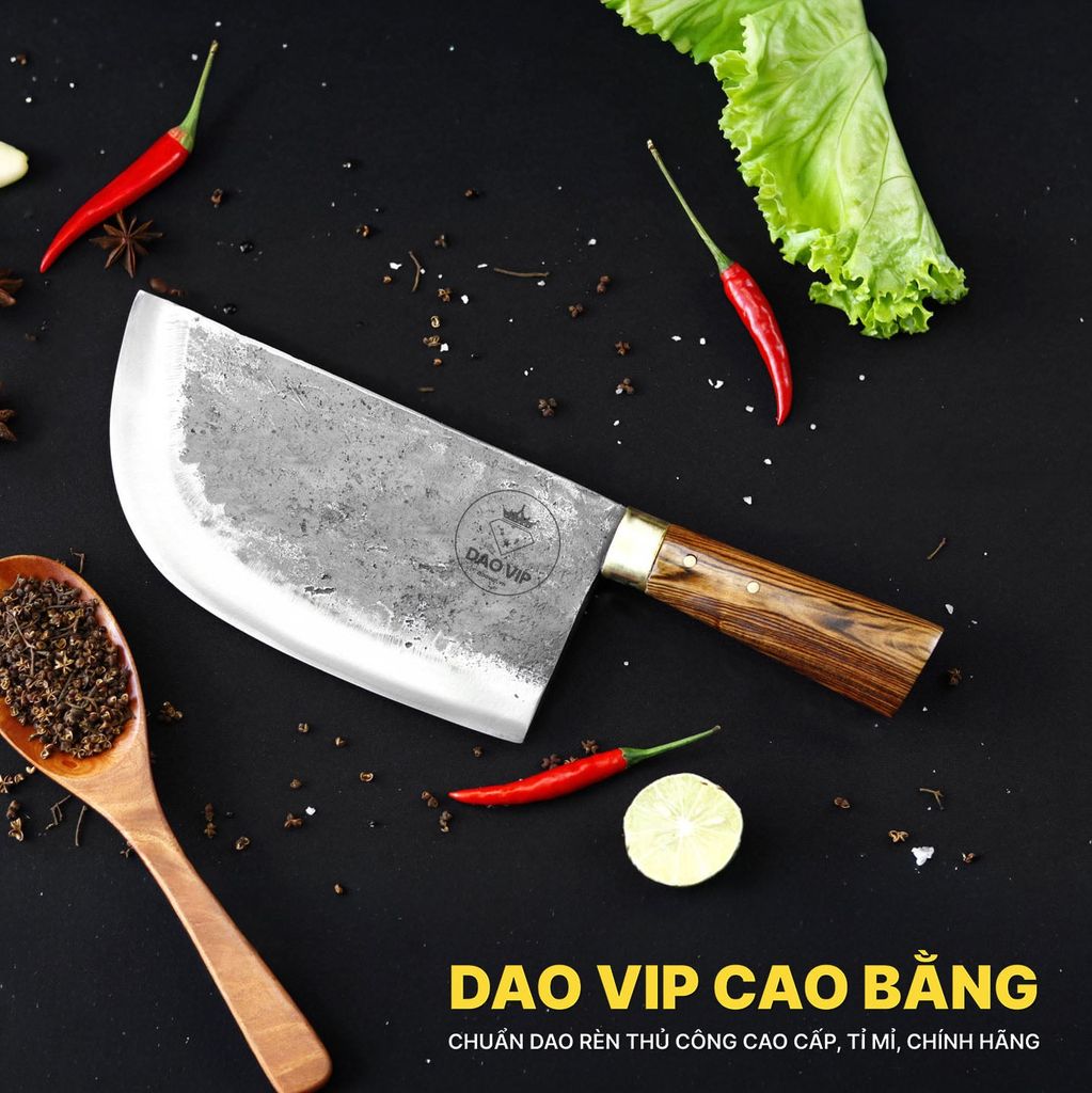 Dao tầu chặt xương - Thép nhíp ô tô - Cán cẩm khâu đồng - DCX01DD DAO VIP CAO BẰNG