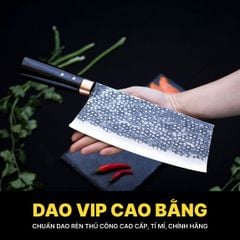 Dao chặt xương sắc bén - thép nhíp ô tô - cán mun khâu đồng - DCX05MDD DAO VIP CAO BẰNG