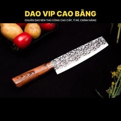 Dao thái thép nhíp dập hoa văn - G01TDD DAO VIP CAO BẰNG