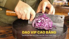 Dao thái thép nhíp dập hoa văn - G03TDD DAO VIP CAO BẰNG