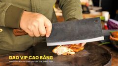 Dao chặt gà sắc bén - Thép nhíp ô tô - Cán gỗ tự nhiên khâu inox - G05 / DAO VIP CAO BẰNG
