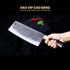 Dao chặt gà sắc bén - Thép nhíp ô tô - Cán mun khâu đồng - G05MDD DAO VIP CAO BẰNG