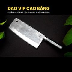 Dao chặt xương sắc bén - Thép nhíp ô tô - Cán mun khâu inox - G06M DAO VIP CAO BẰNG
