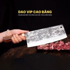 Dao chặt xương sắc bén - Thép nhíp ô tô - Cán cẩm khâu đồng - G06TDD DAO VIP CAO BẰNG