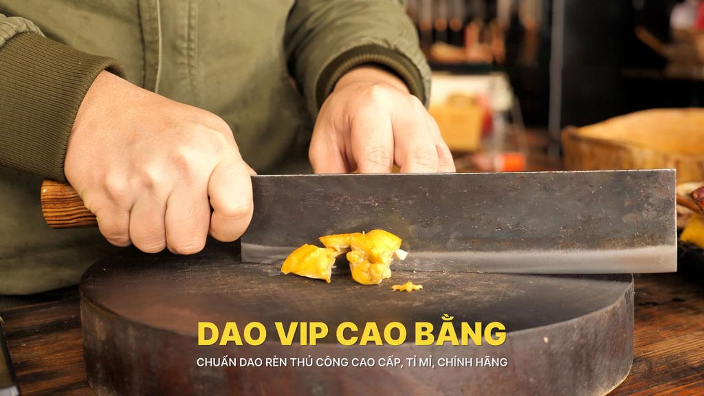 Dao chặt gà, chặt cây đa năng - Thép nhíp ô tô - Cán tự nhiên khâu inox - G07 DAO VIP CAO BẰNG