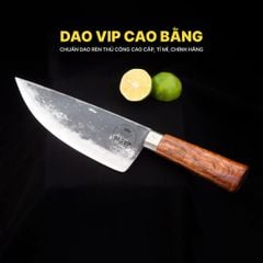 Dao lọc - thái sắc bén - Thép nhíp ô tô - Cán gỗ tự nhiên khâu inox - G10 DAO VIP CAO BẰNG