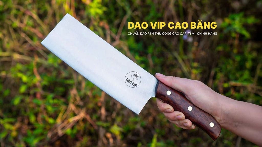 Dao chặt gà thép trắng - SGK08 DAO VIP CAO BẰNG