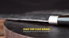 Dao chặt gà sắc bén -Thép nhíp ô tô - Cán mun khâu inox - N09TM / DAO VIP CAO BẰNG