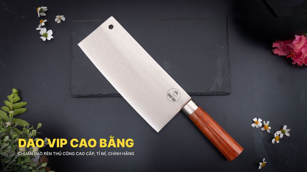 Dao chặt gà thép trắng G05K DAO VIP CAO BẰNG
