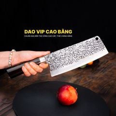 Dao thái lọc sắc bén - Thép nhíp ô tô - Cán mun khâu inox - N09ATM DAO VIP CAO BẰNG